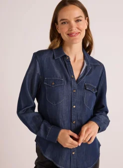 Bella Dahl Western Shirt - Dark Denim- Button Down