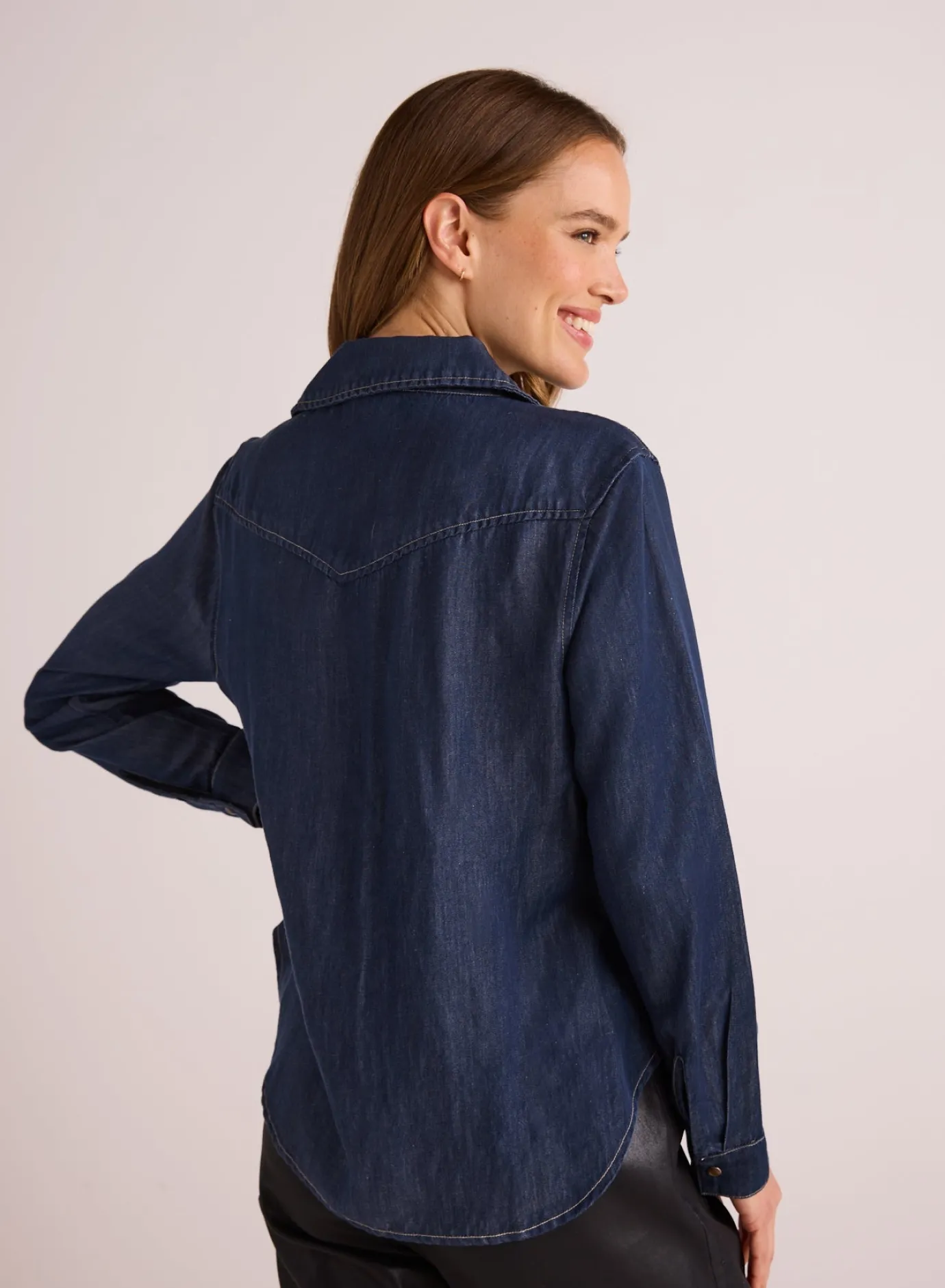 Bella Dahl Western Shirt - Dark Denim- Button Down