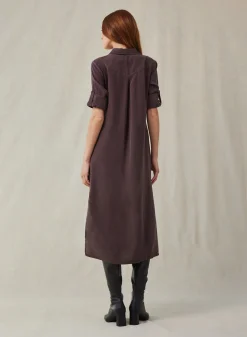 Bella Dahl Western Yoke Duster Dress - Chestnut Brown- Seasonal Essentials