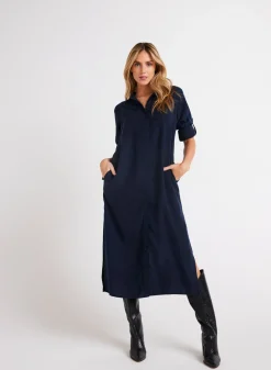 Bella Dahl Western Yoke Duster Dress - Endless Sea- Seasonal Essentials