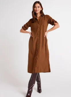 Bella Dahl Western Yoke Duster Dress - Twilight Gold- Seasonal Essentials
