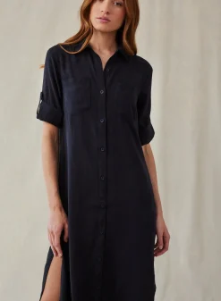 Bella Dahl Western Yoke Duster Dress - Vintage Black- Seasonal Essentials