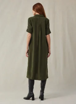 Bella Dahl Western Yoke Duster Dress - Italian Herb- Seasonal Essentials