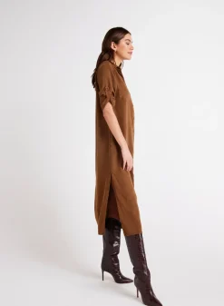 Bella Dahl Western Yoke Duster Dress - Twilight Gold- Essentials Dresses