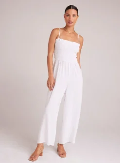 Bella Dahl Wide Leg Smocked Ruffle Jumpsuit - - Rompers & Jumpsuits