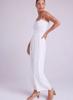 Bella Dahl Wide Leg Smocked Ruffle Jumpsuit - - Rompers & Jumpsuits